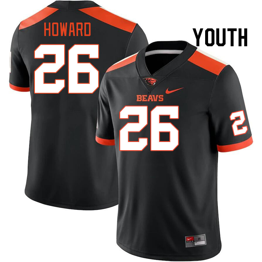 Youth #26 Harlem Howard Oregon State Beavers College Football Jerseys Stitched-Black